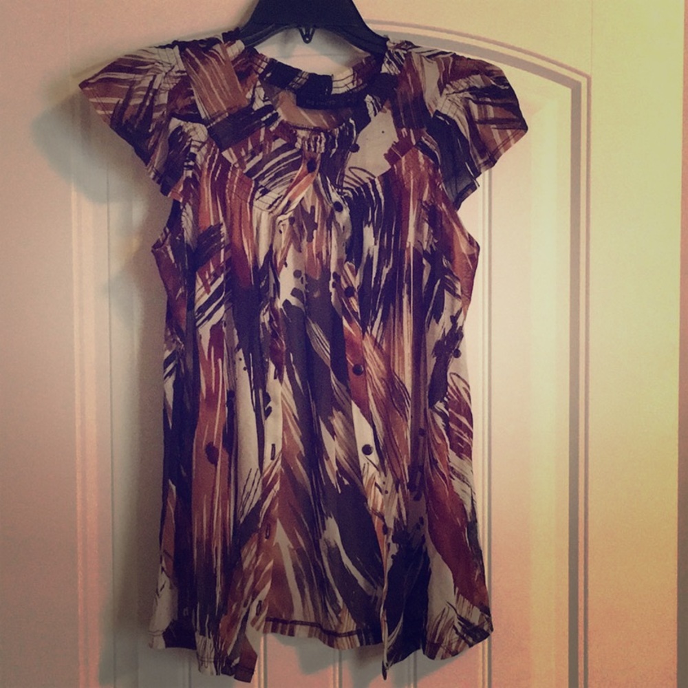 Multi colored see through top